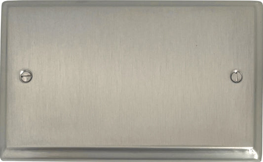 Deco Satin Nickel 2 Gang Blank