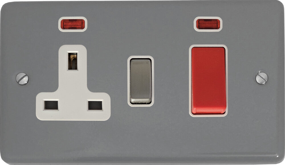 Contour Light Grey Cooker Socket