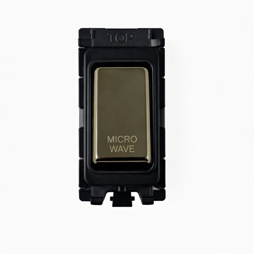 20A DP Switch - Engraved - Microwave - Black Nickel Switch