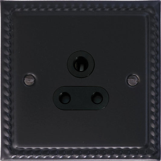 Georgian Flat Black 5A Socket