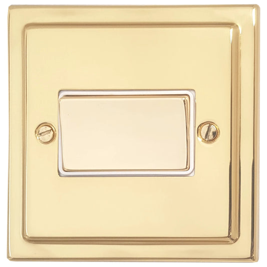 Victorian Unlacquered Brass Fan Isolator - Victorian Cast range electrical accessory