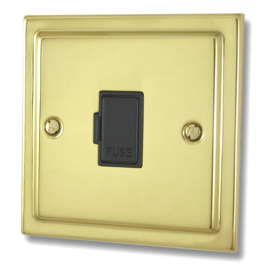 Victorian Unlacquered Brass Unswitched Spur - Victorian Cast range electrical spur