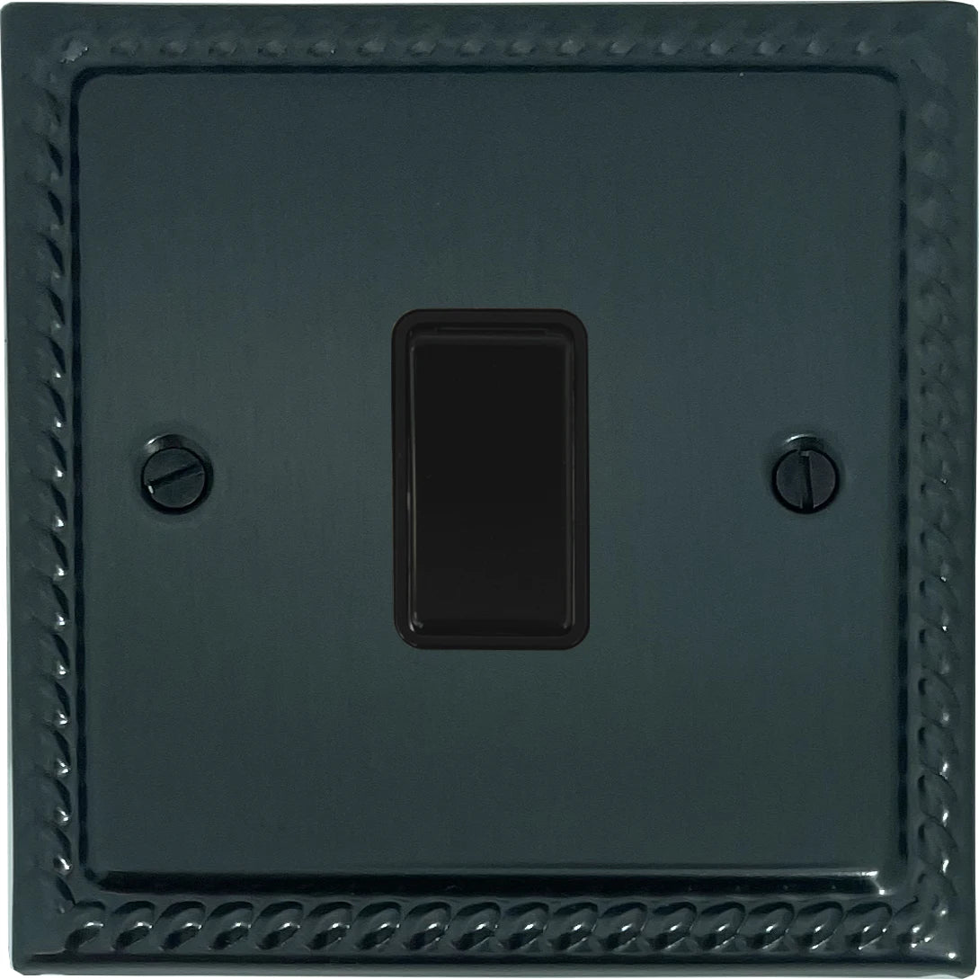 Georgian Black Bronze 1 Gang Switch (Black Switch)