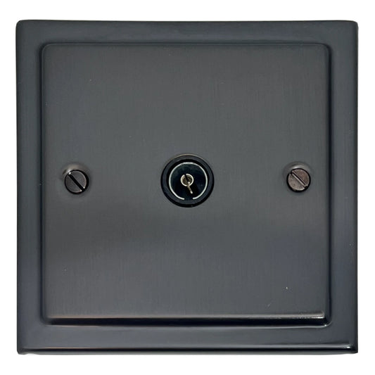 Victorian Black Bronze 1 Gang Coax Point