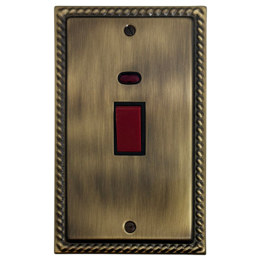 Georgian Light Antique Brass 45 Amp Dp Switch