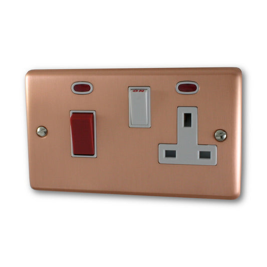 Contour Rose Gold 45Amp Dp Switch & Socket