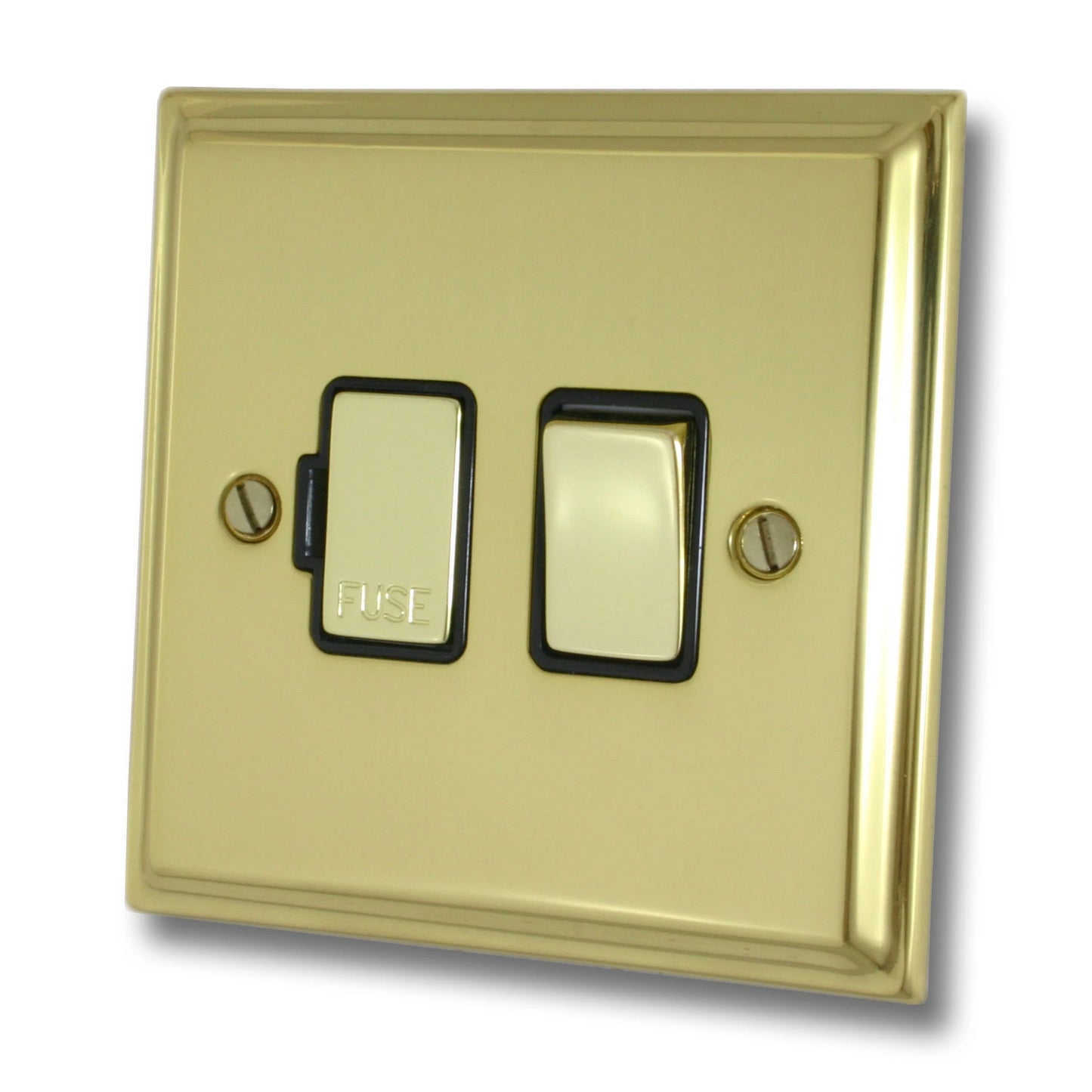 Deco Polished Brass Switch Fused Spur