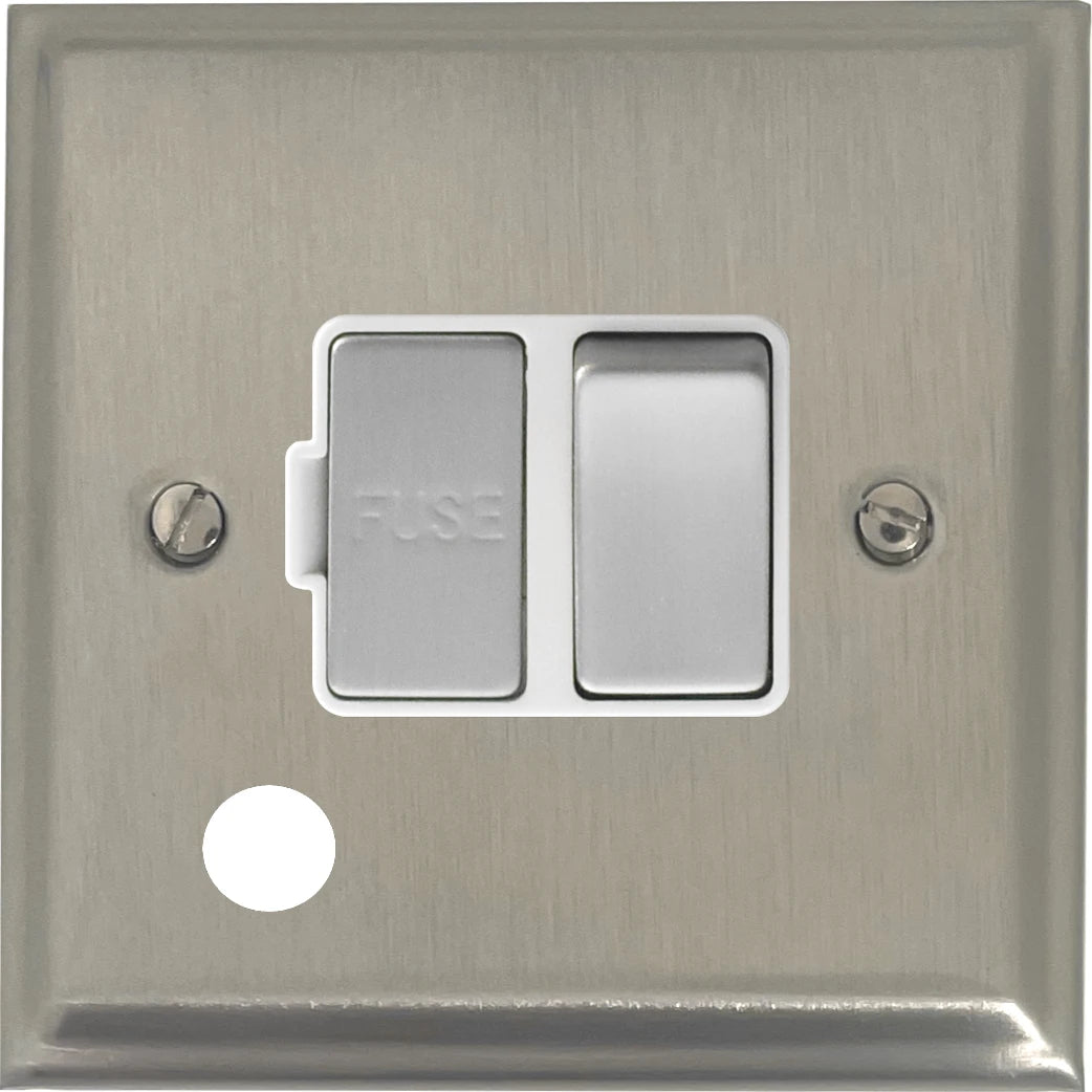 Deco Satin Nickel Switch fused Spur & F/O
