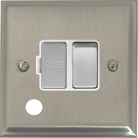 Deco Satin Nickel Switch fused Spur & F/O