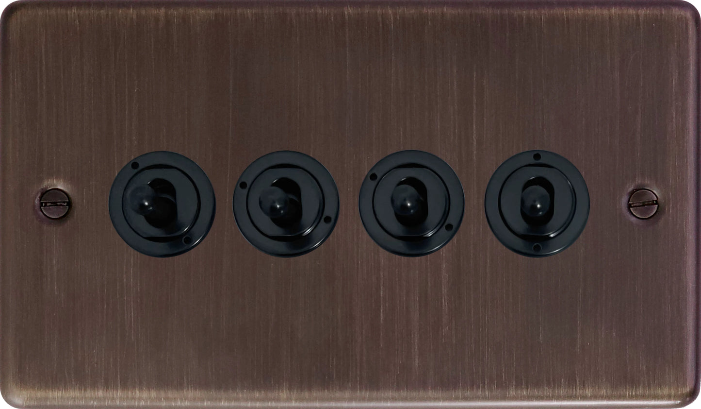 Contour Antique Copper 4 Gang 2 Way Toggle
