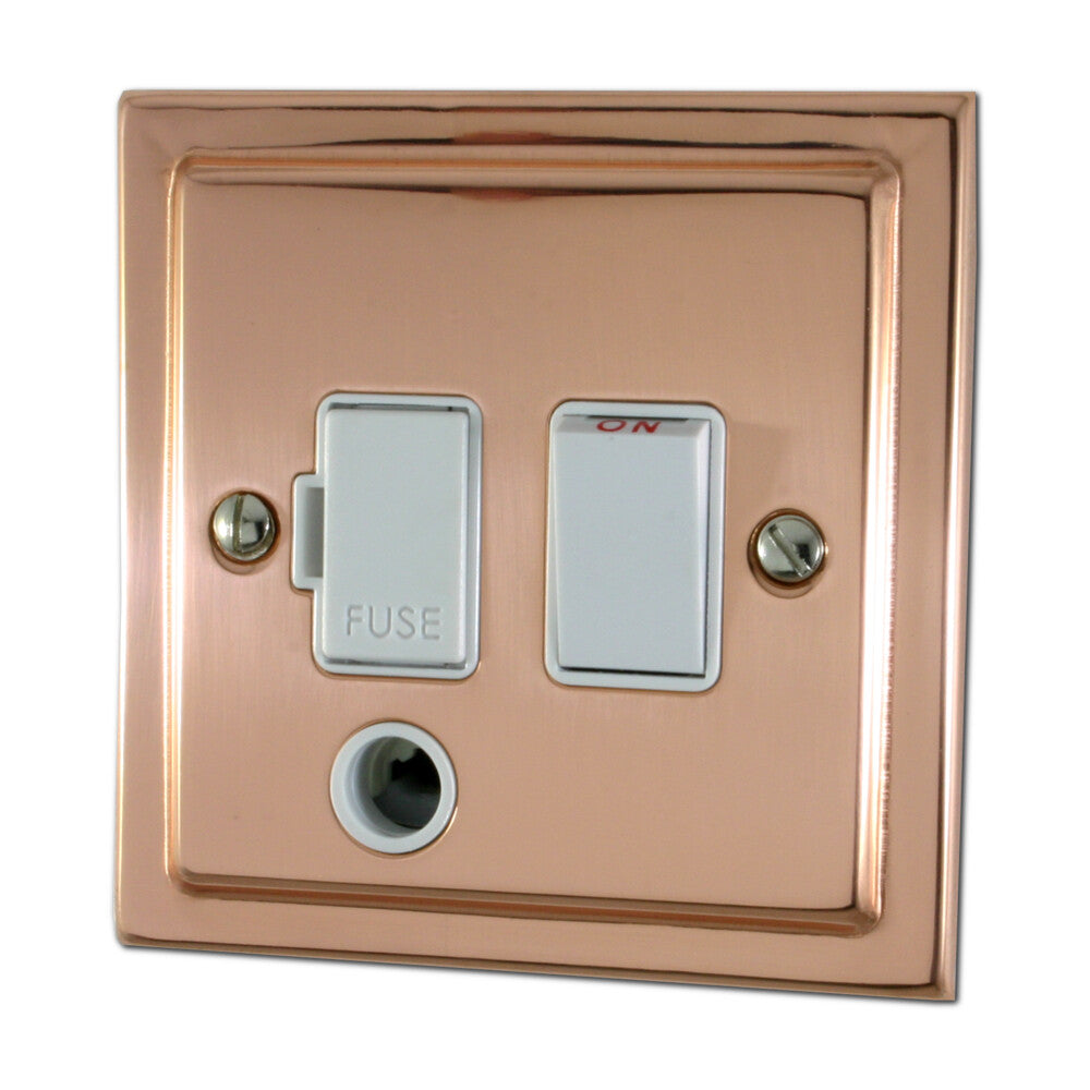 Victorian Polished Copper Switch Fused Spur & F/Out