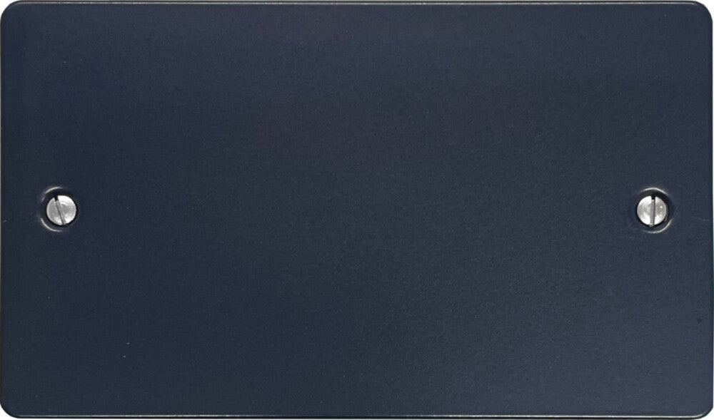 Flat Blue 2 Gang Blank