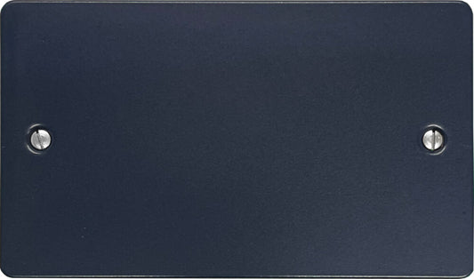 Flat Blue 2 Gang Blank
