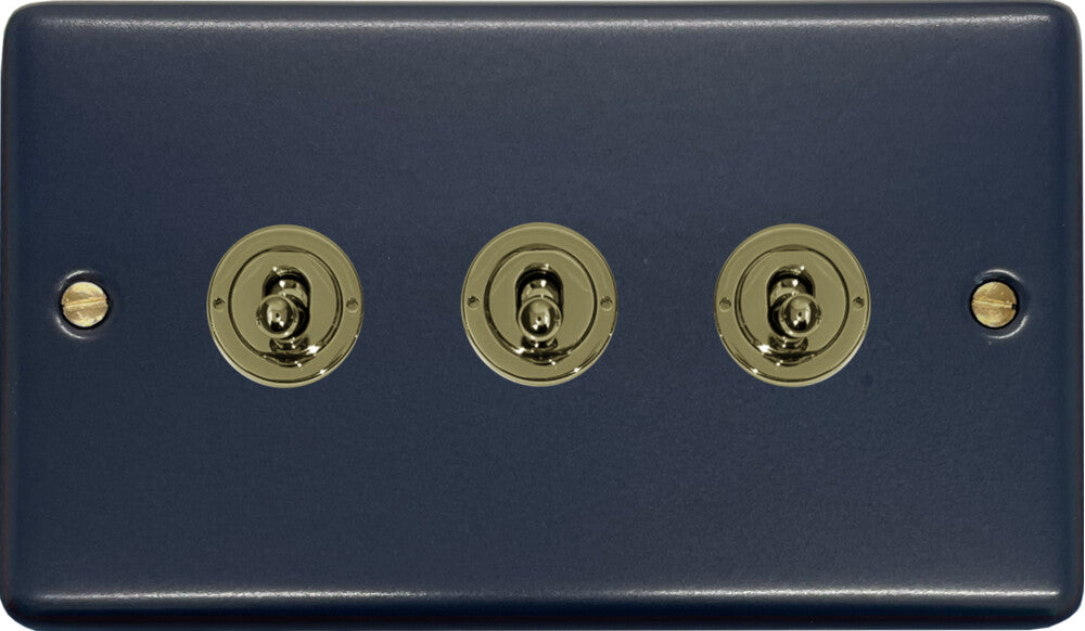 Contour Blue 3 Gang Toggle