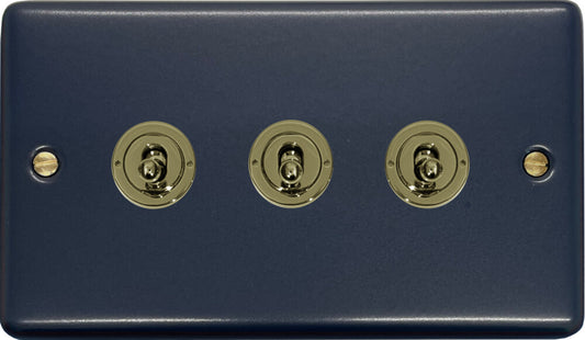 Contour Blue 3 Gang Toggle