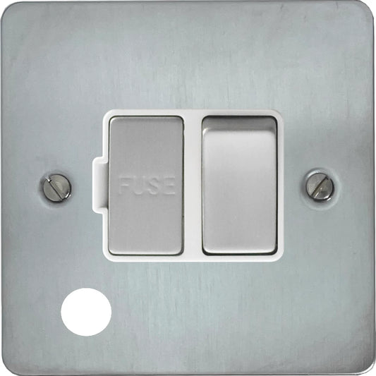 Flat Satin Chrome Swt Fused Spur + Outlet