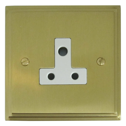 Victorian Satin Brass 5 Amp Socket