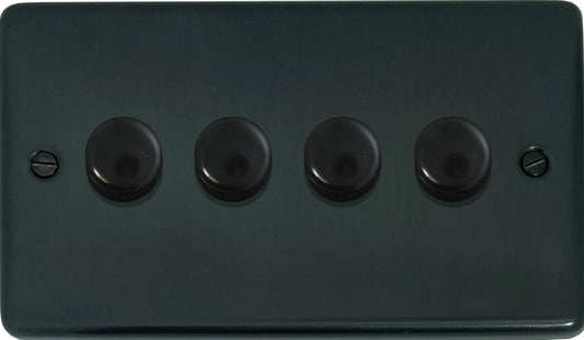 Contour Black Bronze 4 Gang LED Dimmer