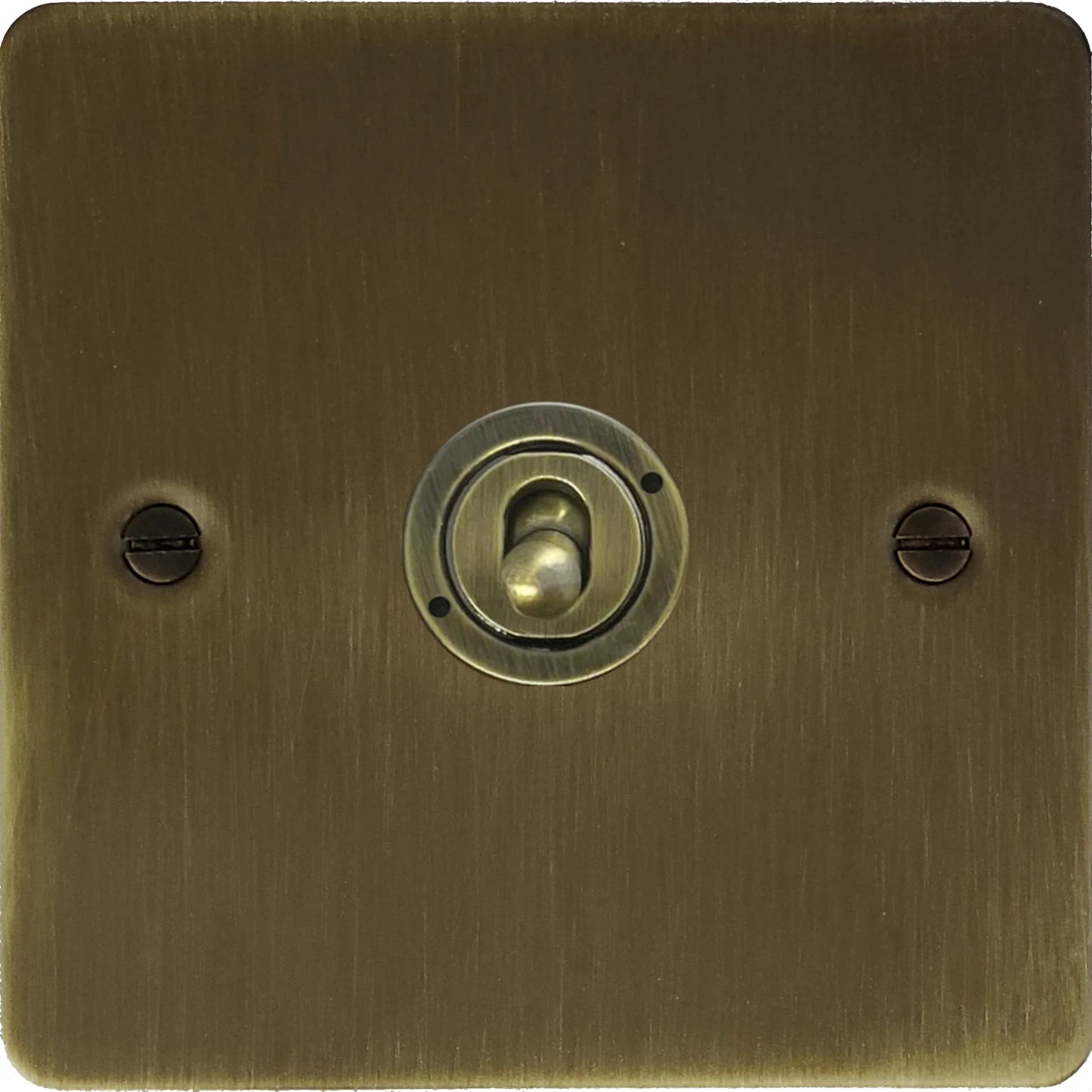 Flat Antique Brass Intermediate Toggle Switch