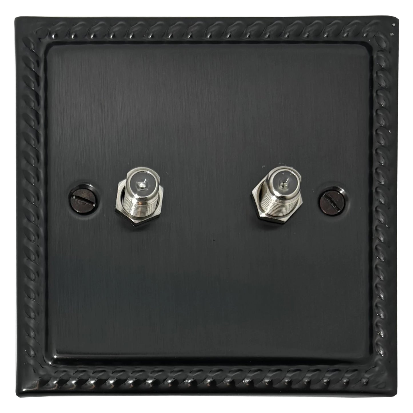 Georgian Black Bronze 2 Gang Satellite Point