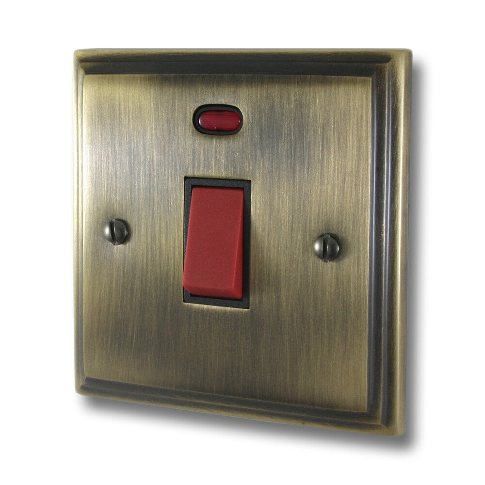 Victorian Antique Brass 45 Amp DP Switch