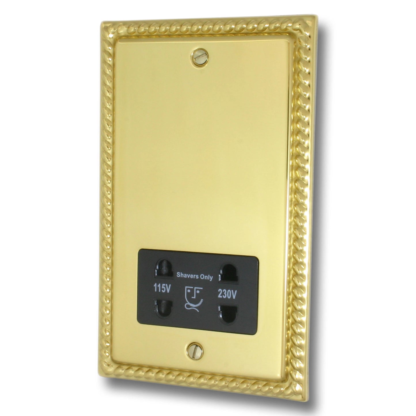 Georgian Polished Brass Shaver Socket