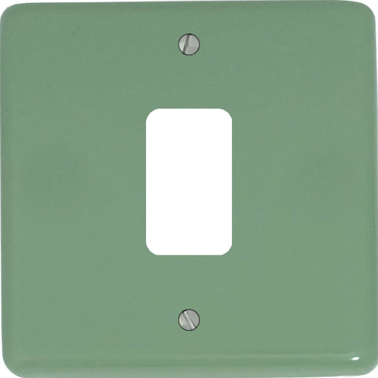 Classic Sage Green 1 Gang Grid Plate
