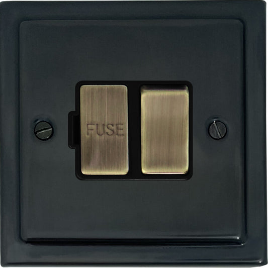 Victorian Black Bronze Switch Fused Spur
