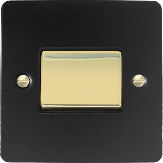 Flat Black Fan Isolator (Brass Switch)