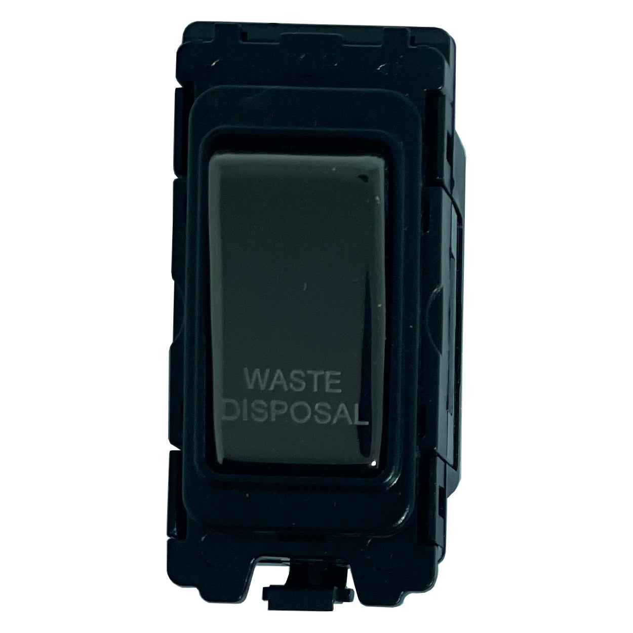20A DP Switch - Engraved - Waste Disposal - Black Nickel Switch