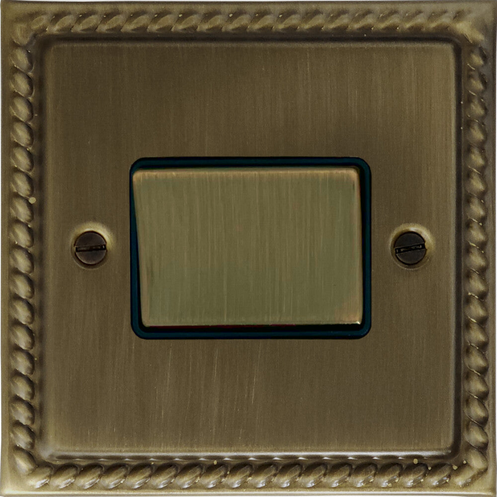 Georgian Antique Brass Fan Isolator (Brass Switch)
