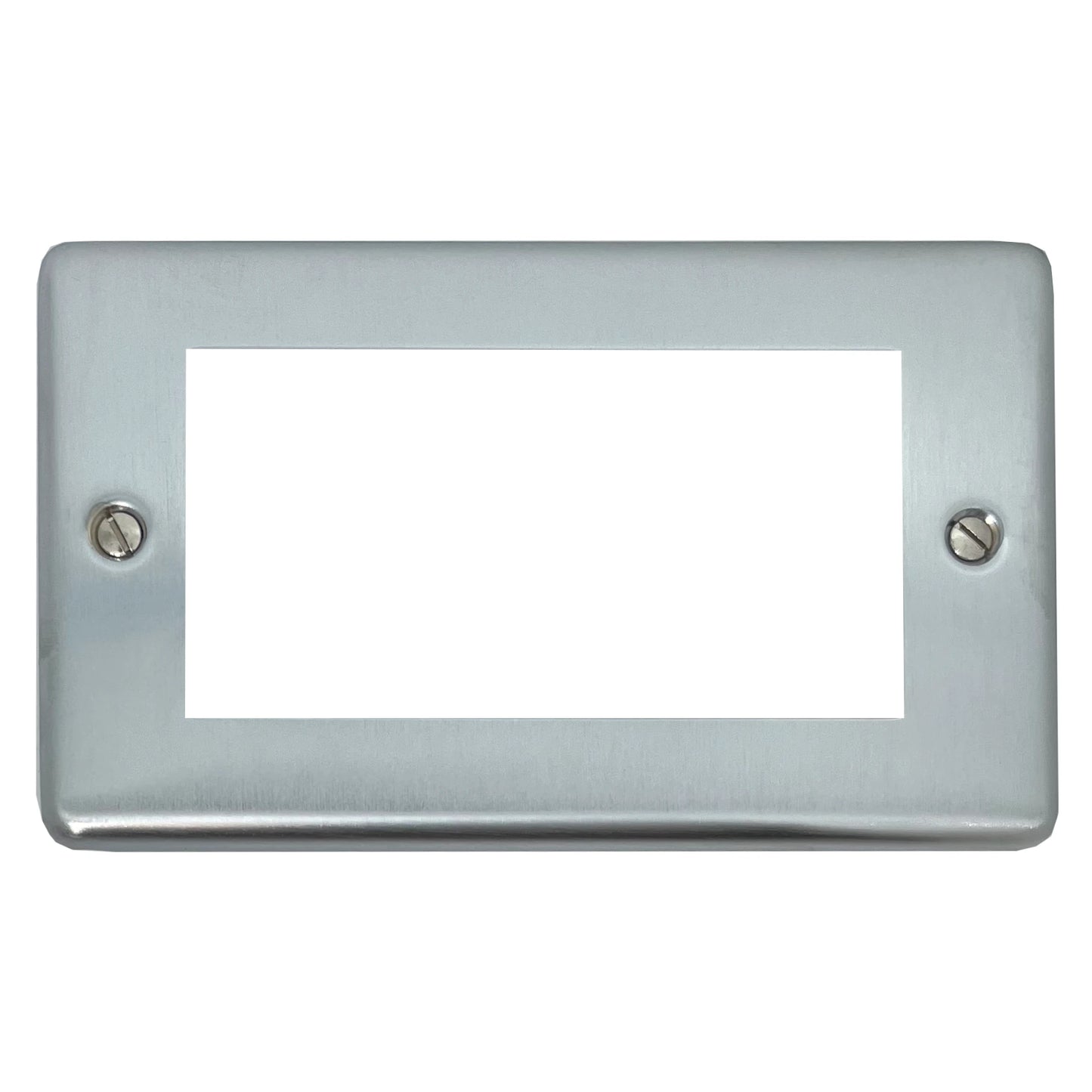 Contour Satin Chrome 2 Gang 4 Mod Euro