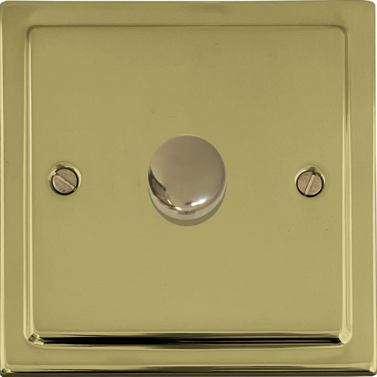 Victorian Polished Brass 1 Gang 120W LED Dimmer