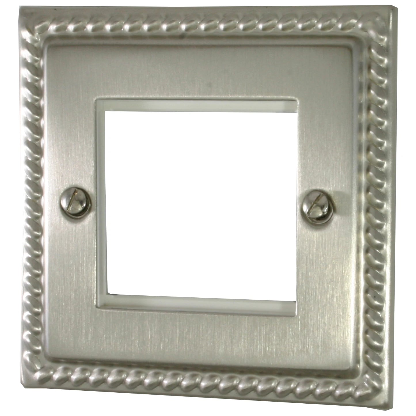 Georgian Satin Nickel 2 Gang Modular Plate