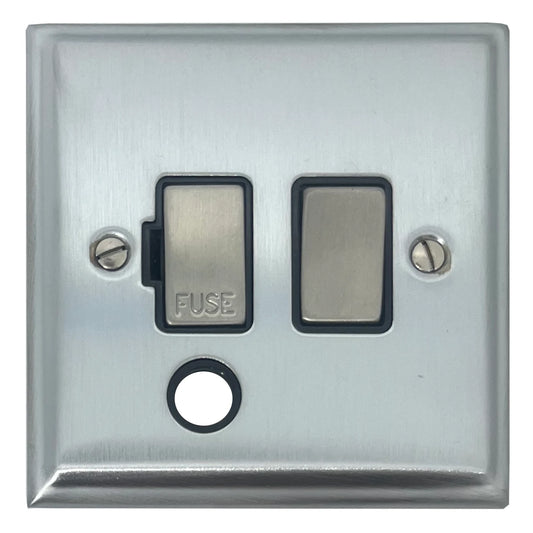 Deco Satin Chrome Swt Fused Spur + Outlet
