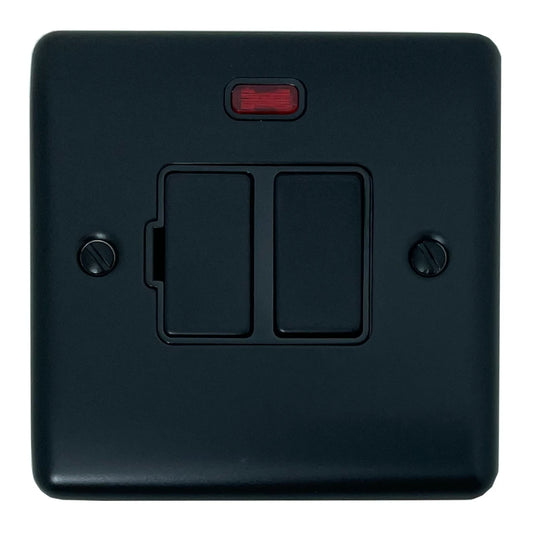 Basics Matt Black Switched Fused Spur + Neon