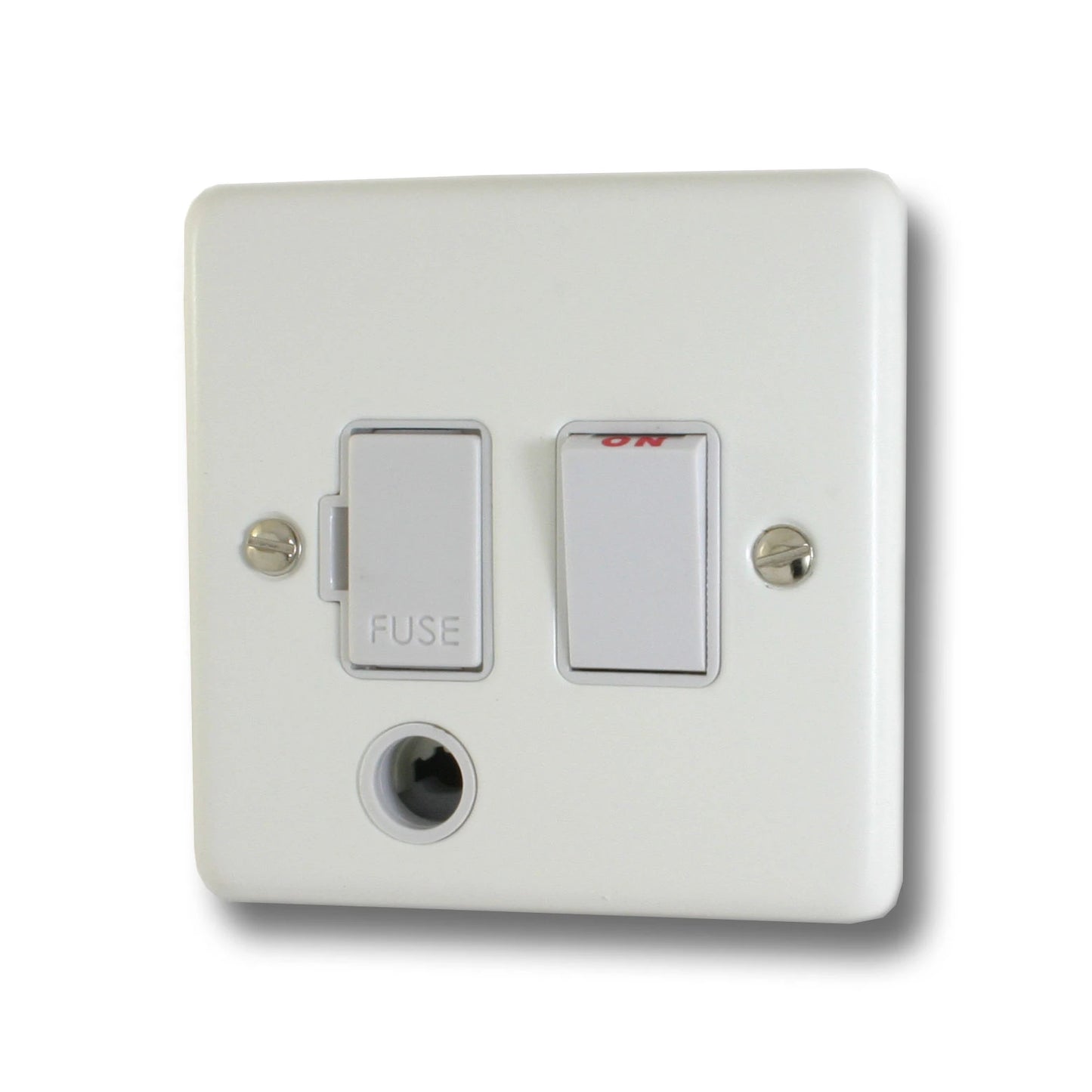 Contour Flat White Switch Fused Spur + Flex