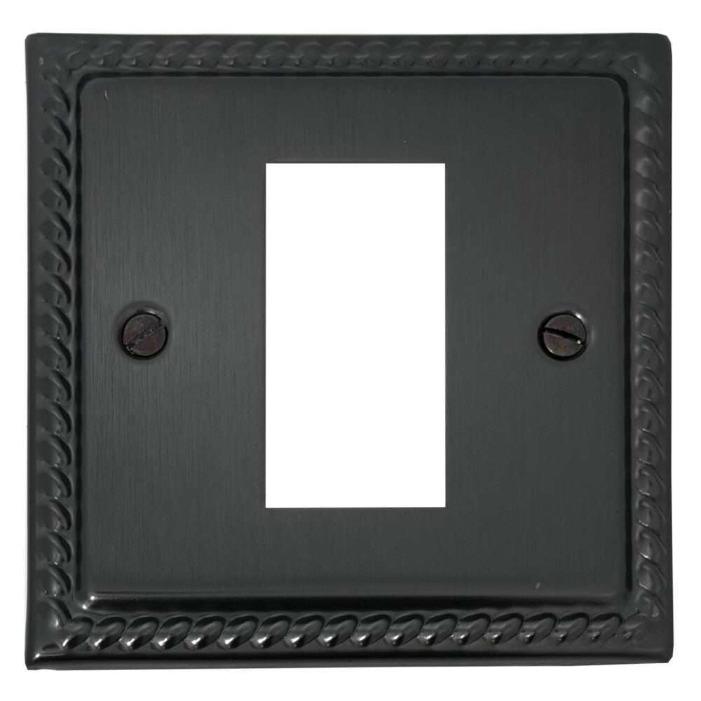 Georgian Black Bronze 1 Gang 1 Module Plate