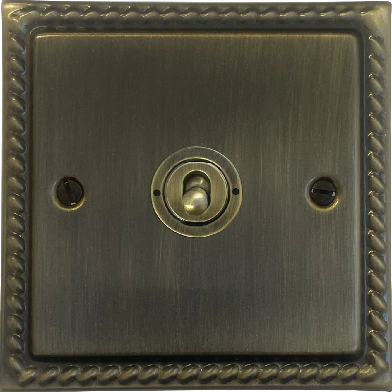 Georgian Antique Brass Intermediate Toggle Switch