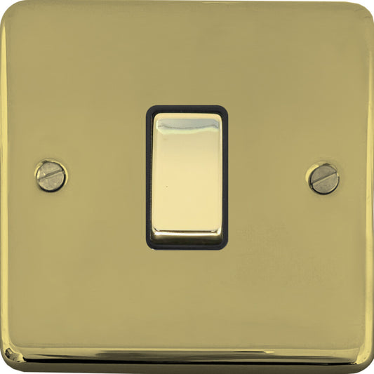 Contour  Unlacquered Brass  1 Gang 2 Way Switch