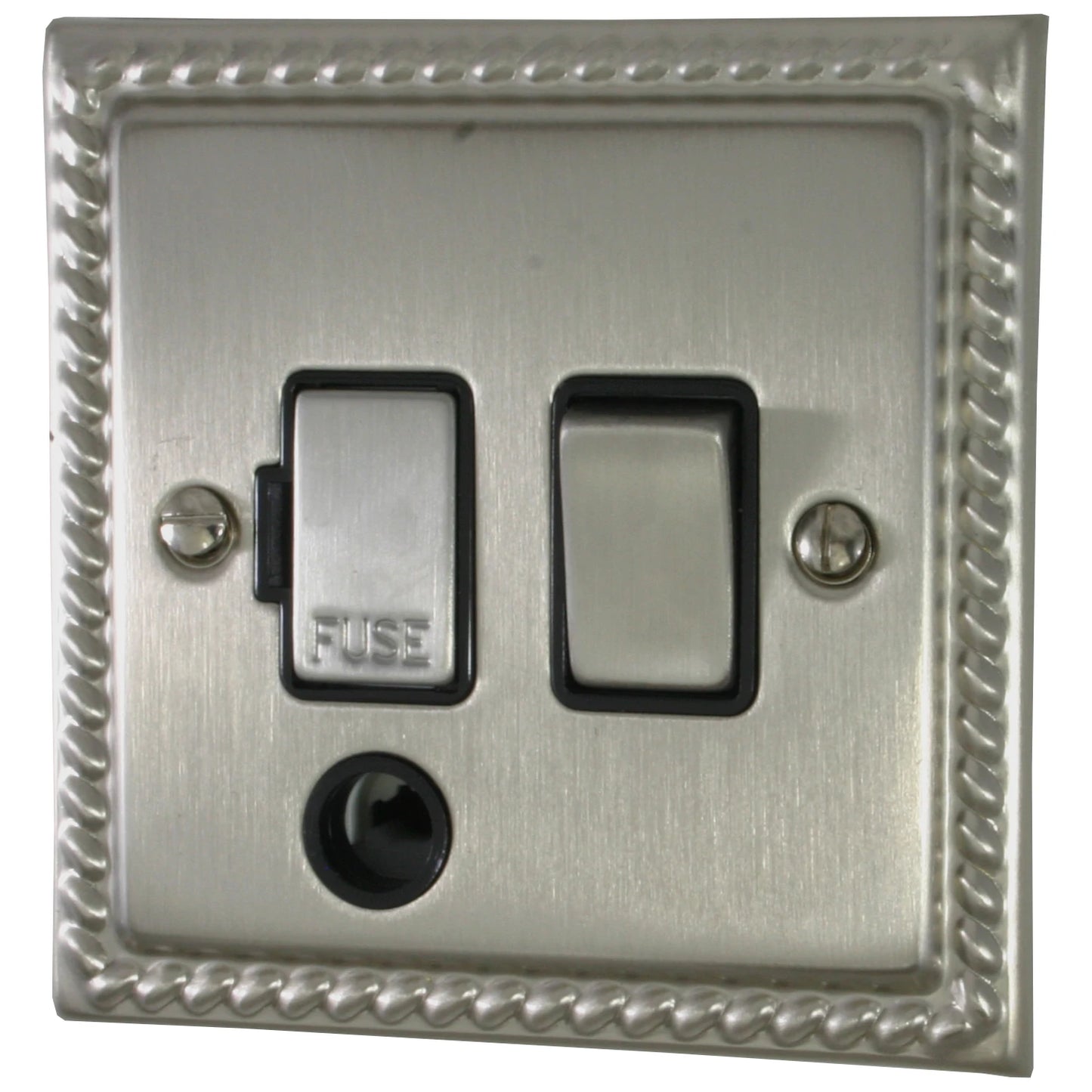 Georgian Satin Nickel Switch Fused Spur & F/O