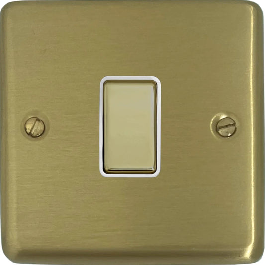 Contour Satin Brass 1 Gang Switch
