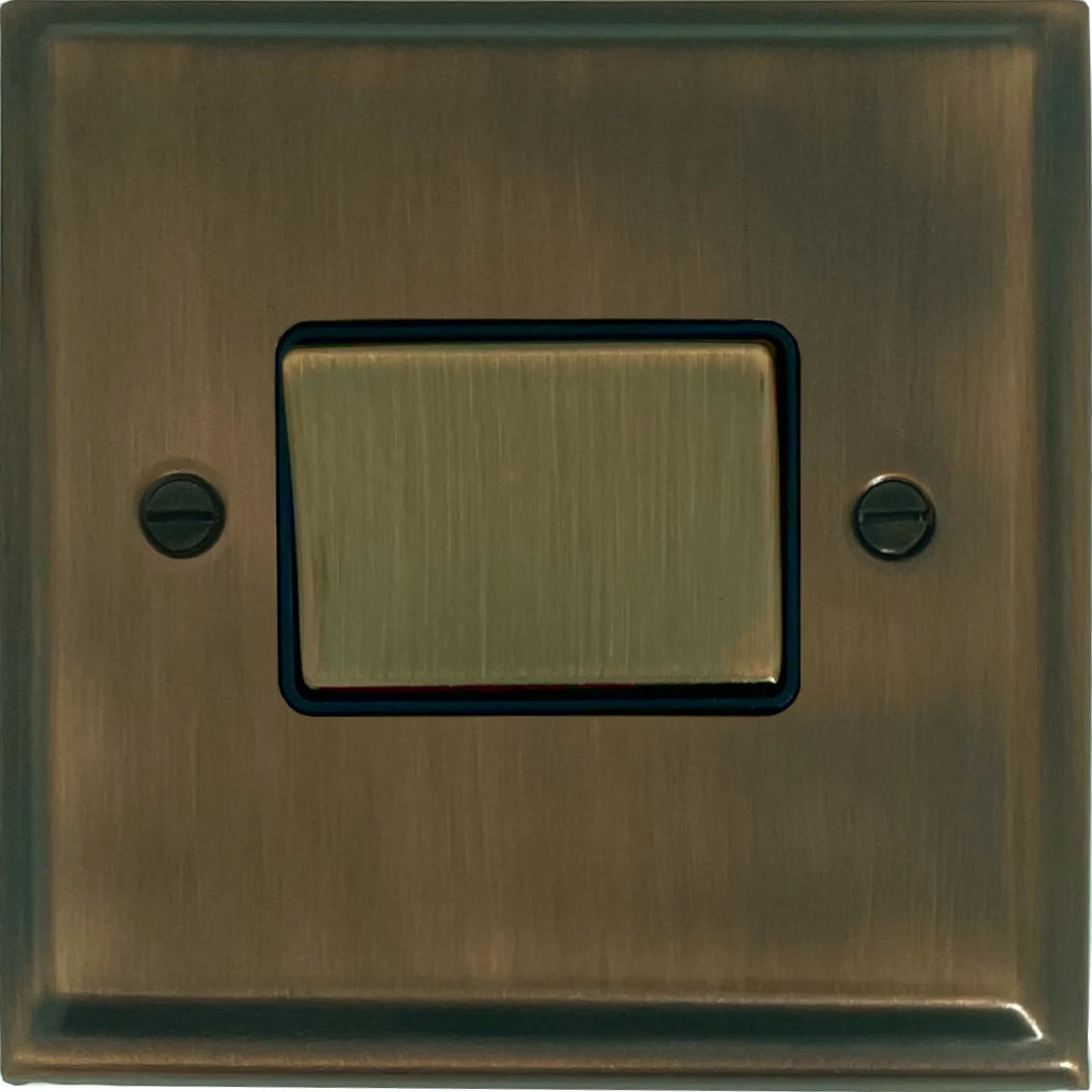 Deco Antique Brass Fan Isolator (Brass Switch)