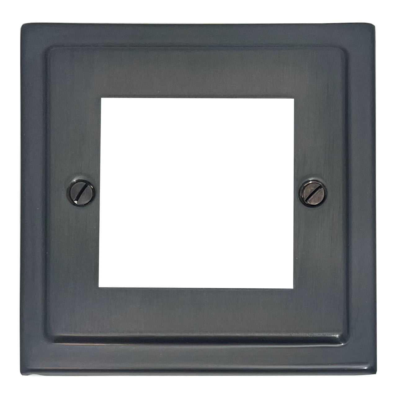 Victorian Black Bronze 2 Gang Mod Plate & Frame