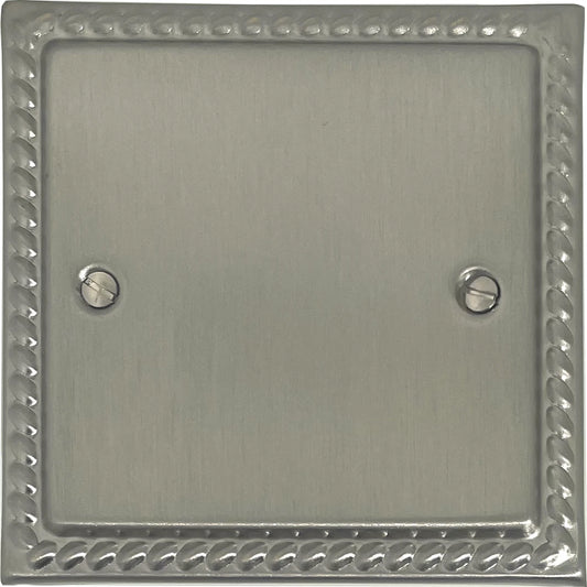 Georgian Satin Nickel 1 Gang Blank Plate