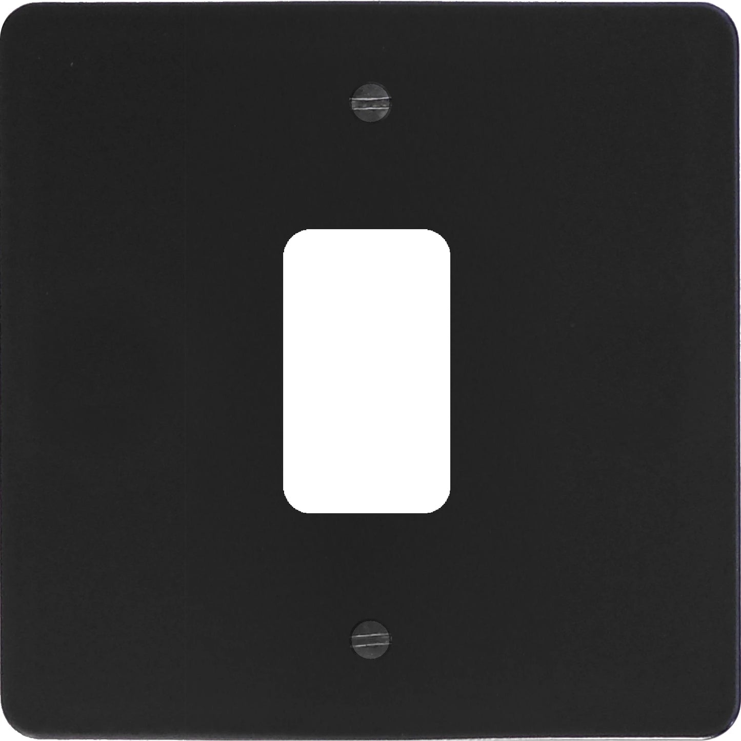 Flat Black 1 Gang Grid Plate