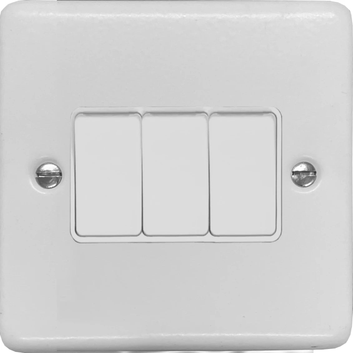 Contour Flat White 3 Gang Switch