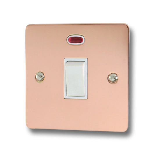 Flat Bright Copper 20A Dp Switch + Neon