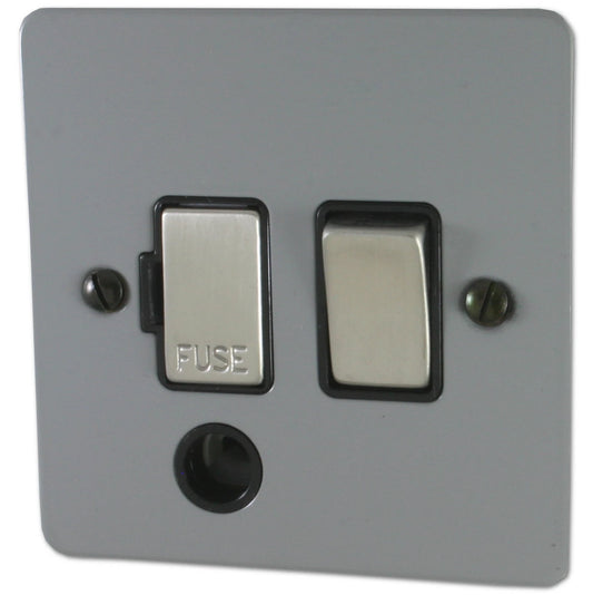 Flat Light Grey Swt Fused Spur + Outlet