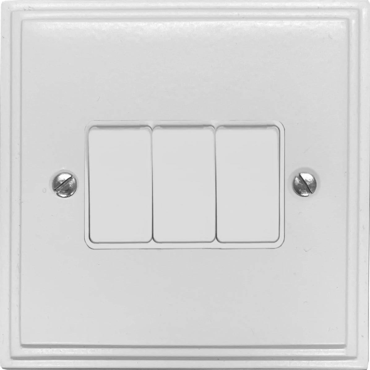 Victorian Flat White 3 Gang Switch